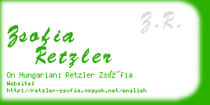 zsofia retzler business card